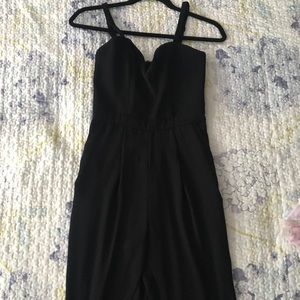 Black Jumpsuit with Sweetheart Neckline